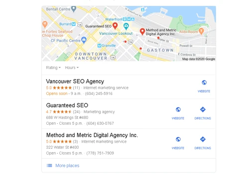 Rank #1 — "Vancouver SEO Agency"