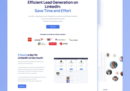 Landing page - Famelab
