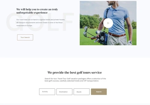 Travel Tour: Golf Match Hosting Platform