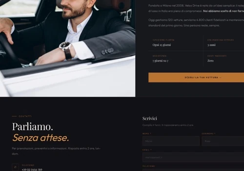 Velox Drive: Sito Web per Noleggio Auto di Lusso