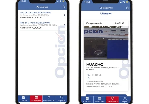 Mobile App Opcion