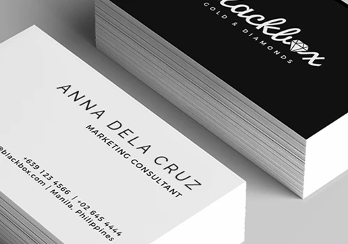 Blackbox Gold and Diamonds Business Card Design