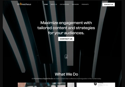Redesign of Prometheus Studio website