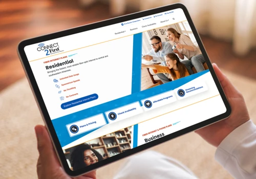 Connect2First Broadband Website Design