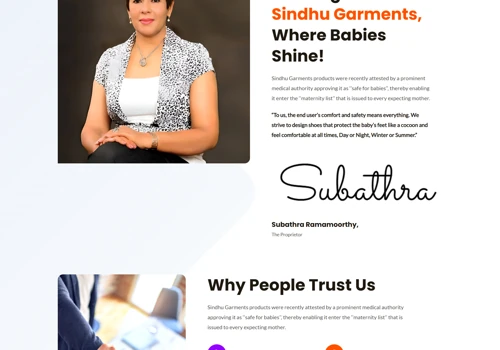 Sindhu Garments Official Website