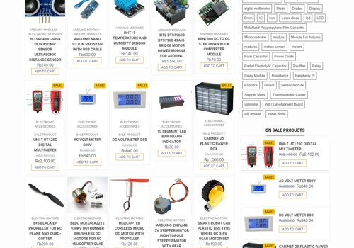 Web design for E-commerce website