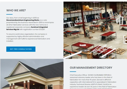 Web design for Engineering company