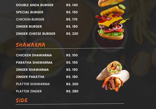 Menu Design | New Zaiqa Food Club