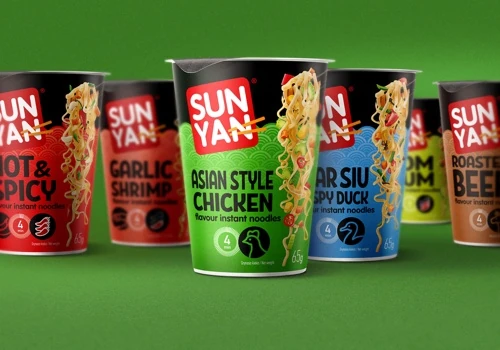 SUN YAN Instant Noodles packaging refresh