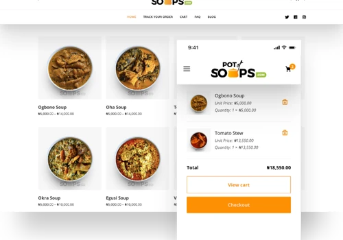 E-commerce Website for Pot of Soups