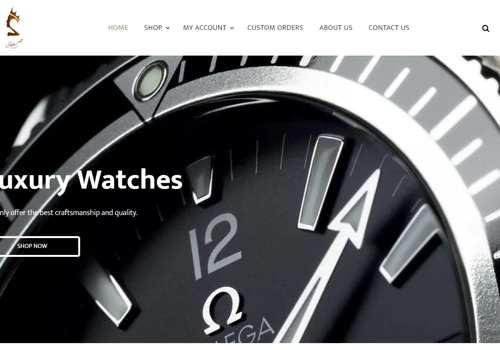 An e-commerce website for a luxury goods store.