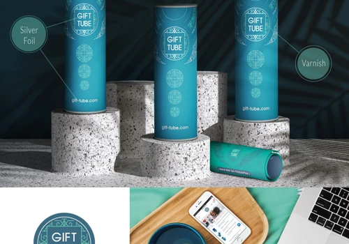 Brand identity, packaging and web design for Gift Tube - Embrace the passion for gifts!