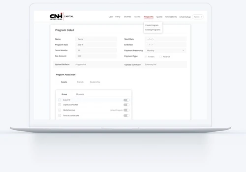 Optimized CNH Capital Leasing with Custom Software