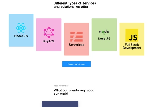 Designed our own website using Gatsby JS