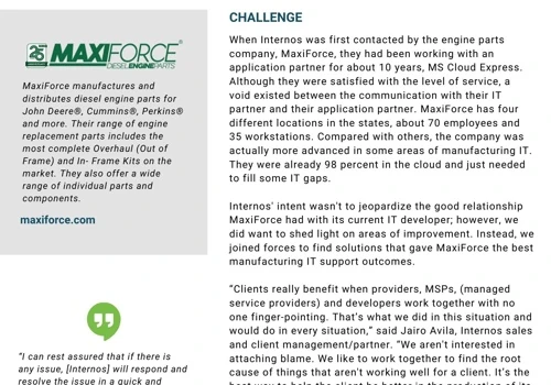 Case Study: MaxiForce Page 1