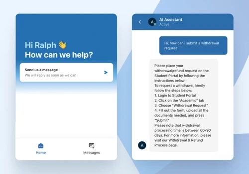 Empowering students support with AI chatbot