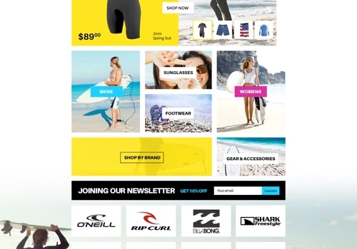 Surfing Equipment Website