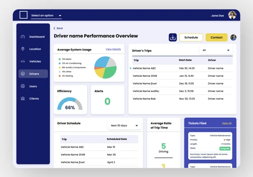 Vehicle Deployment App UI Design