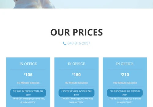 Hilton Massage Web Development