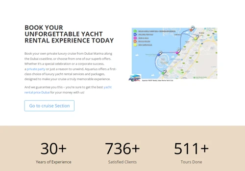 Aquarius Yacht Website Development