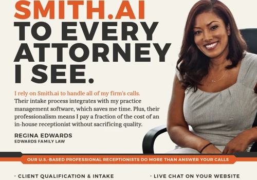 Attorney Regina Edwards relies on Smith.ai to handle all of her firm's calls