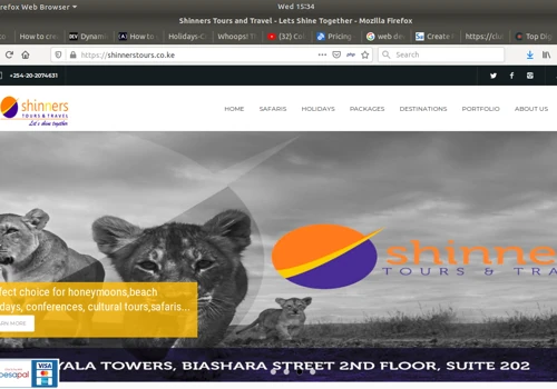 Developed Shinners Tours Website