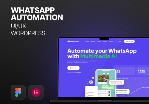 WhatsApp Automation Platform Elementor Design