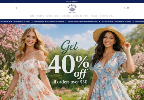 Blu Lotus Boutique -  Complete Store Design