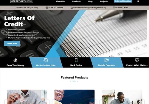 Bank Website Development