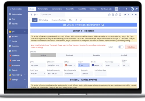 Custom Freight Management System