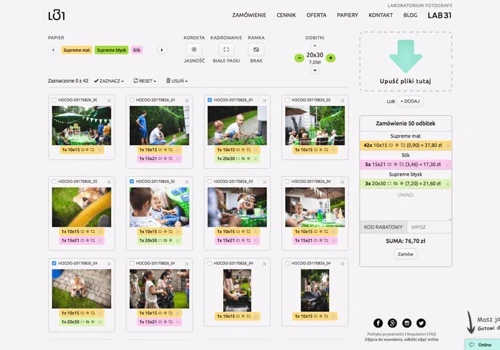 E-commerce platform for photo printing business