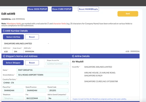 AWB Concierge for Cargo Community Network
