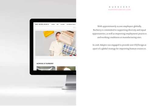Burberry Career website design