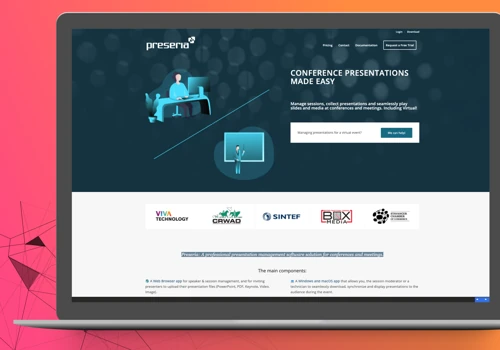 Web development of conference management application