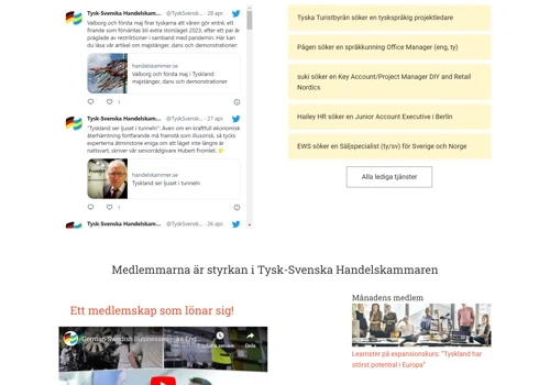 The German-Swedish Chamber of Commerce Website