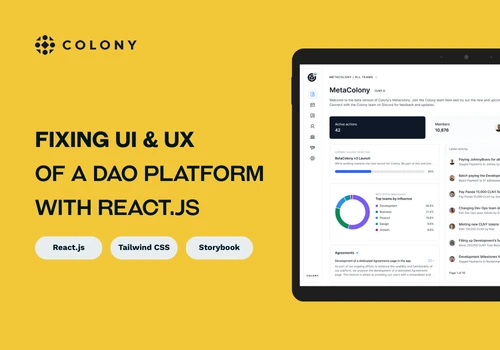 Fixing UI & UX of a DAO Platform with React.js