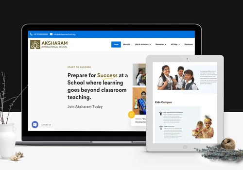 Website Development Services for Aksharam School