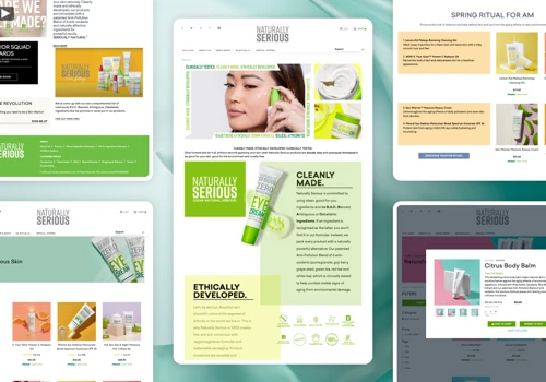 E-Commerce Website for NATURALLY SERIOUS SKIN