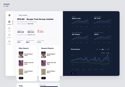 UI and UX design for Analytical platform.