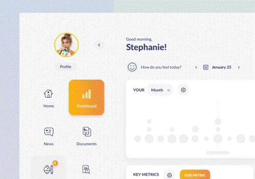 UI and UX design for PERSONALIZED HEALTH TRACKING PLATFORM