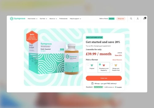 Symprove - Shopify 2.0 Rebuild & Optimisation