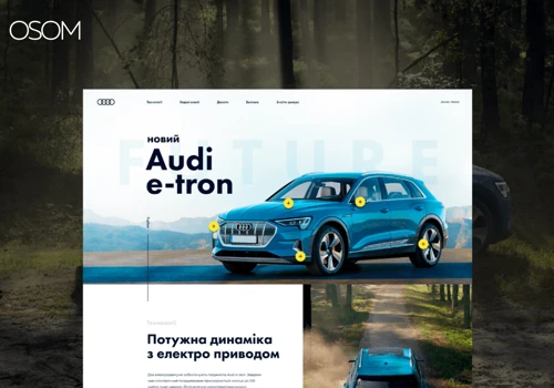 AUDI e-tron landing page design