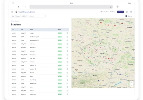 RLAN portal for Czech Telecommunication Office