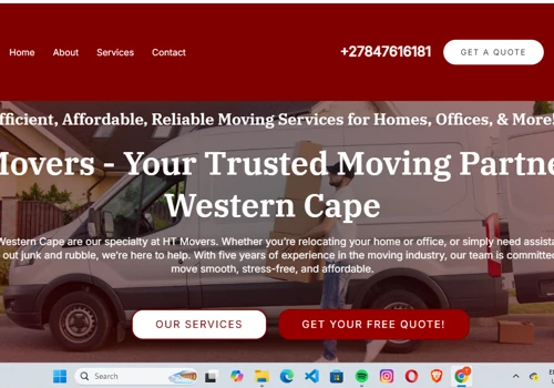 HT Movers - Professional Moving Services Website