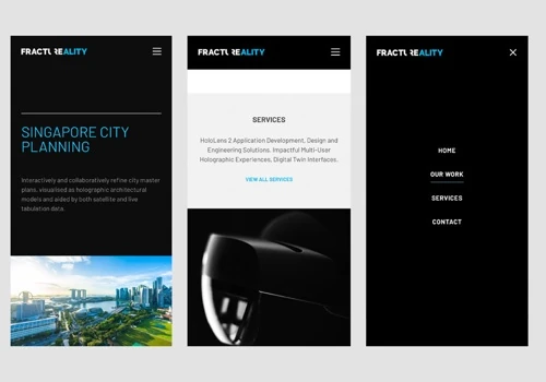 Web design for Fracture Reality