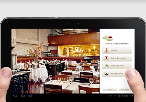 Mobile app for online table reservation