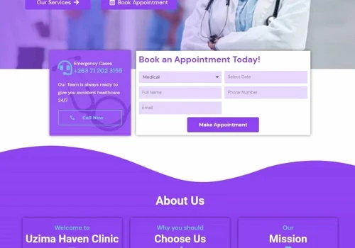 Uzima Clinic Free Website Development