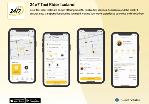 24x7 Taxi Rider Iceland Mobile App