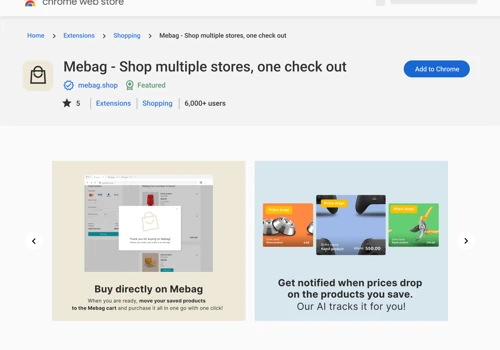 Mebag — AI-Powered Universal Shopping Cart (US)