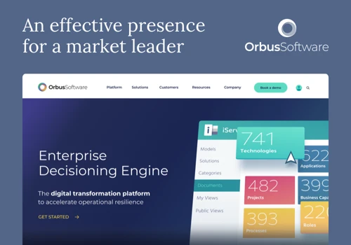 Web design for Orbus Software